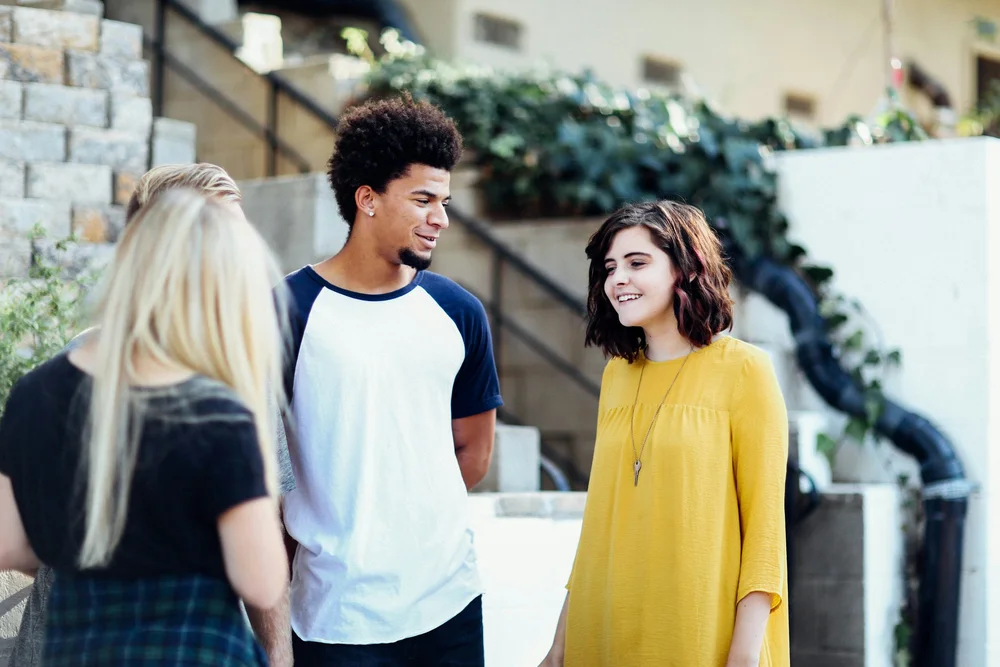 Young adults learning together in a supportive group