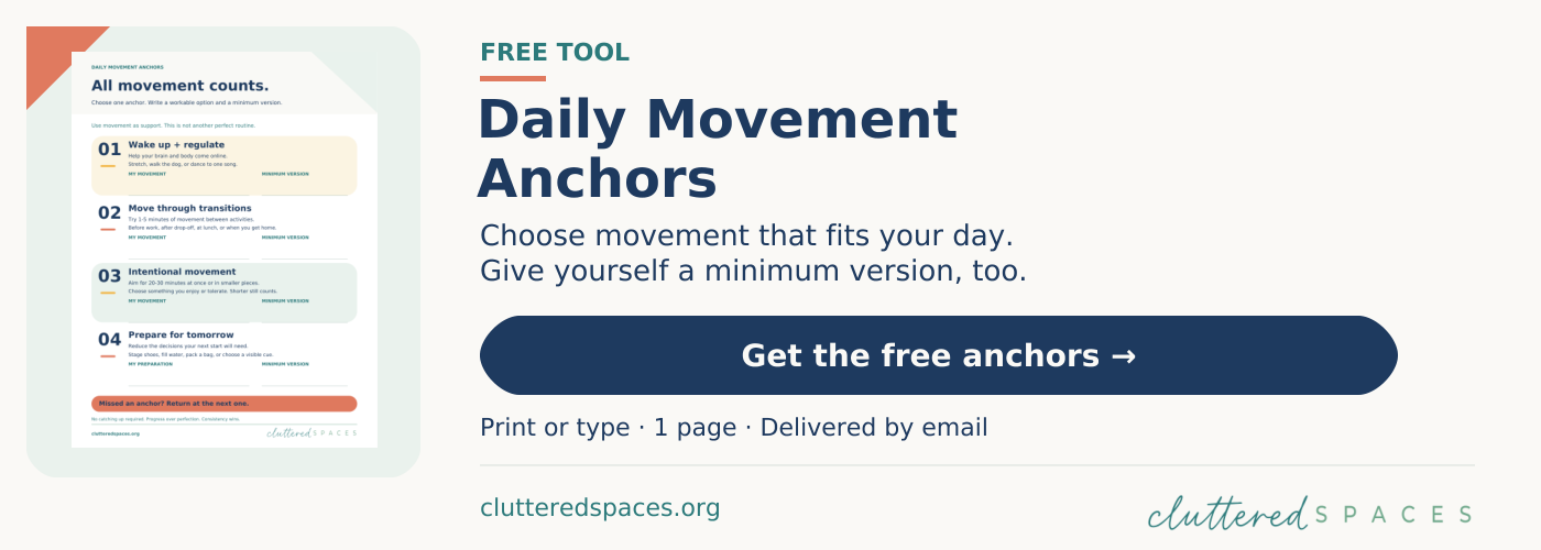 Preview of the Daily Movement Anchors chart with printable and digital PDF signup