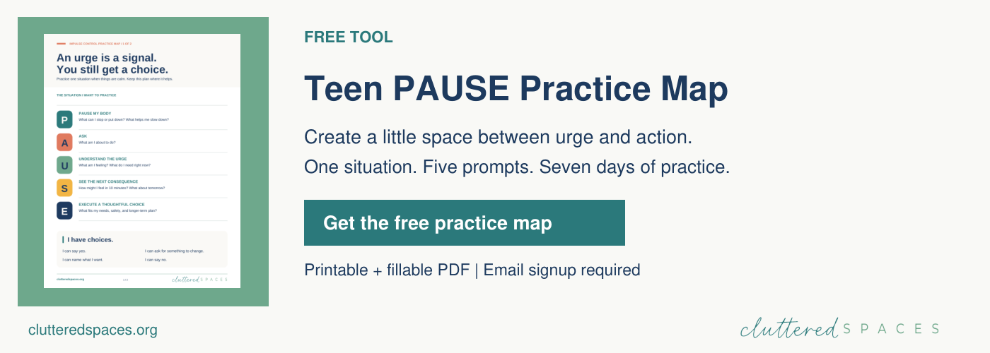 Preview graphic for a Cluttered Spaces transition practice map