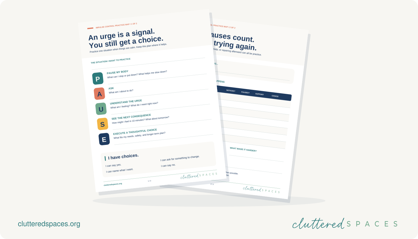 Teen PAUSE Practice Map guided pages, shown as a product stack
